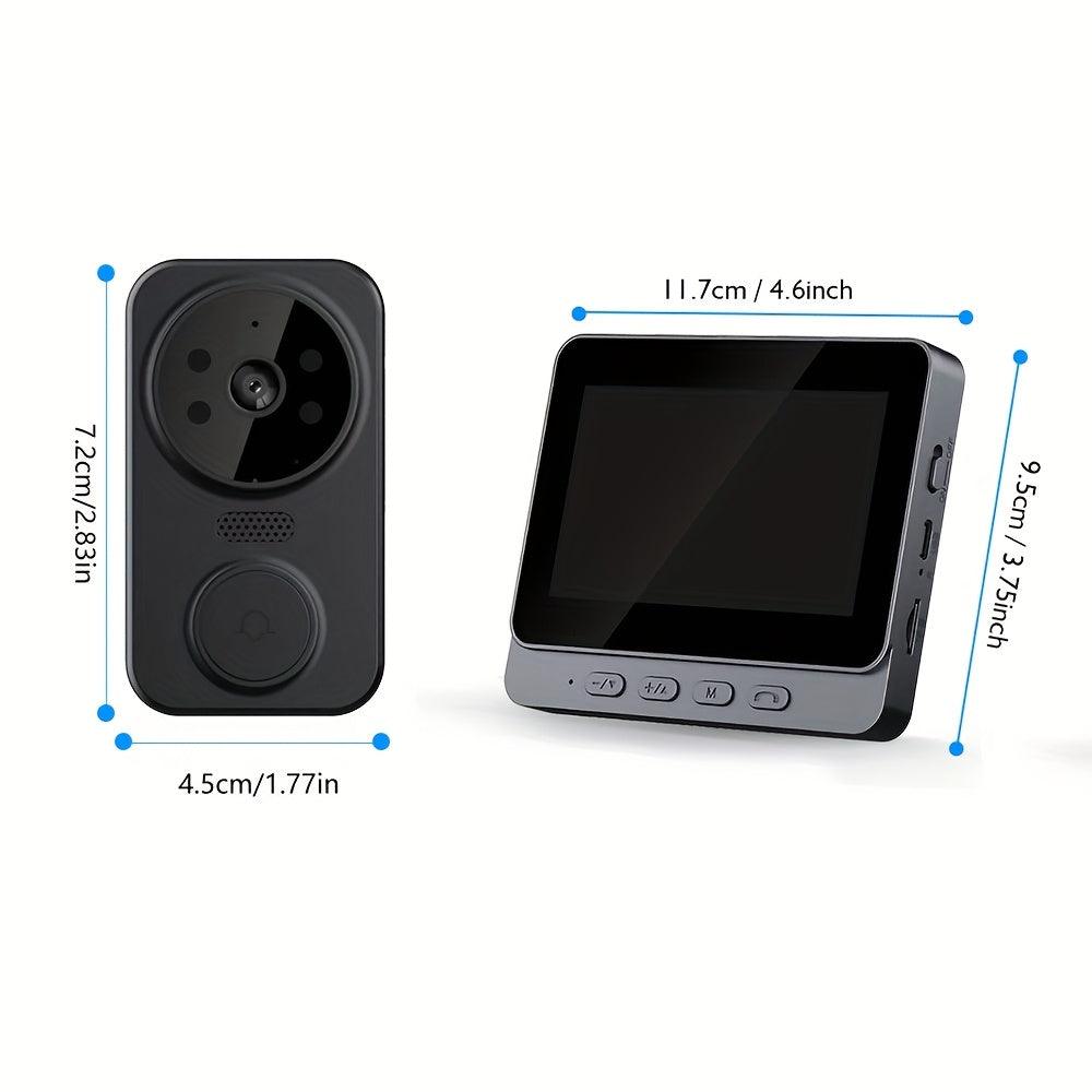 Smart Video Doorbell - 43 Inch HD Intercom System with Night Vision and Two-Way Voice