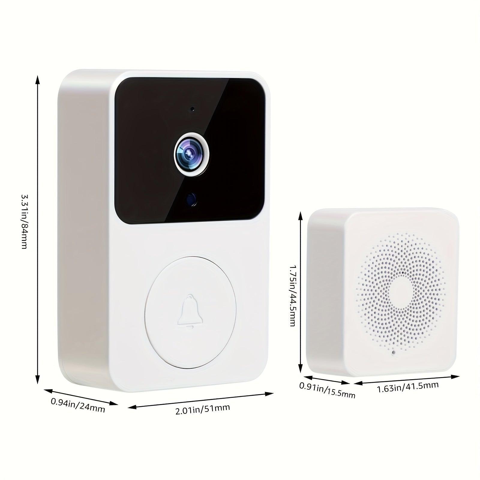 Smart Video Doorbell Camera - Wireless HD Night Vision with Two-Way Intercom