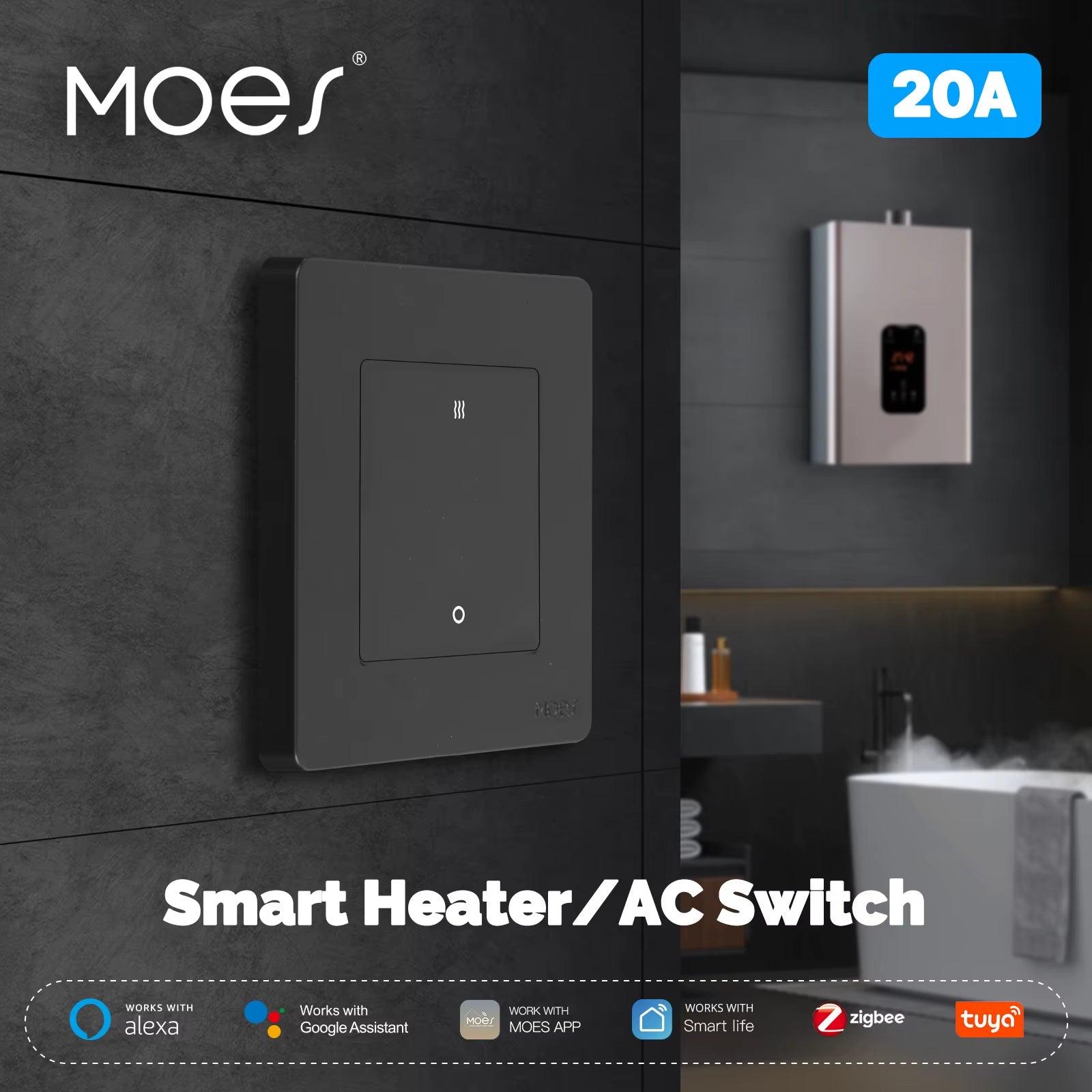 Zigbee Smart AC Heater Switch - 20A Remote Control with Energy Monitor Alexa Google Support - STOREBLITZ