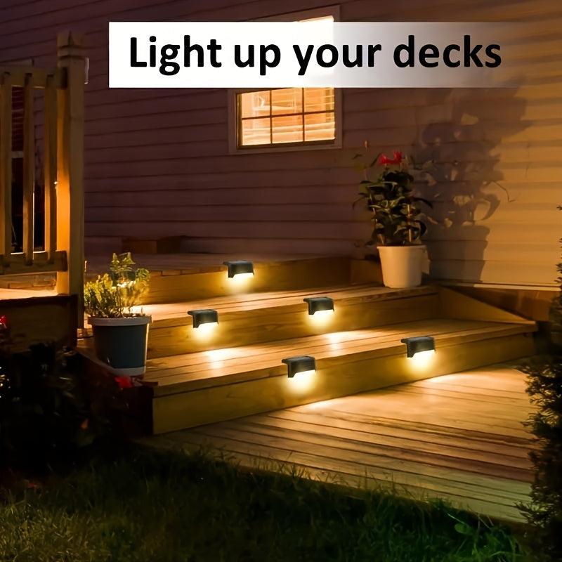 4-Pack Solar Path Lights - Outdoor LED Garden  Yard Railing Decor